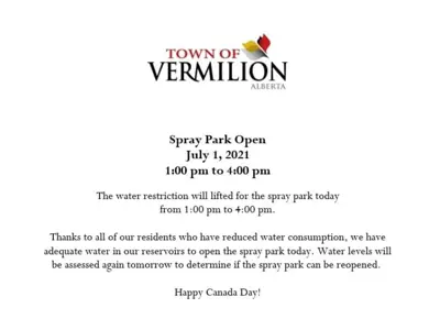 Spray Park Open