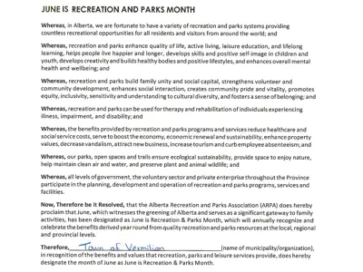 Recreation and Parks Month