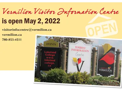 Vermilion Visitor Information Centre is Open