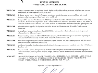 2022 World Polio Day Proclamation